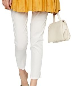 Buy Max Women Solid Cropped Length Straight Pant (NOOSCWPTLYOFF White)_XL at Amazon.in