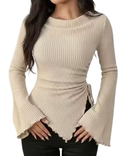 Buy Secrate of Fashion Trendy Flared Sleeve Unique top for Girls & Women | Polyester Fabric | Stylish Long Sleeve Casual Wear Color White Size XS at Amazon.in