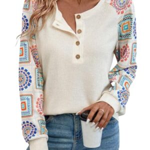 Buy TAGAS Women's Floral Print Round Nack Full Sleeve TOP | Women Top's | Tops for Womens| Women Long sleevetops|((WT)-755) at Amazon.in