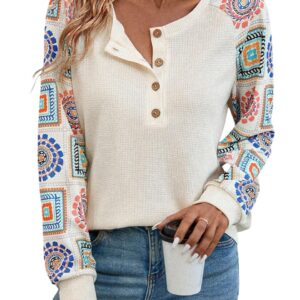 TAGAS Women Women's Floral Print Round Nack Full Sleeve TOP || Women Tops l || Tops for Womens|| Women Long Sleeve Tops|| Tops ||Trendy TOP for Womens