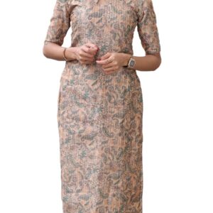 Sun Fashion And Lifestyle Women's Chanderi Lining Stitched Printed Kurti