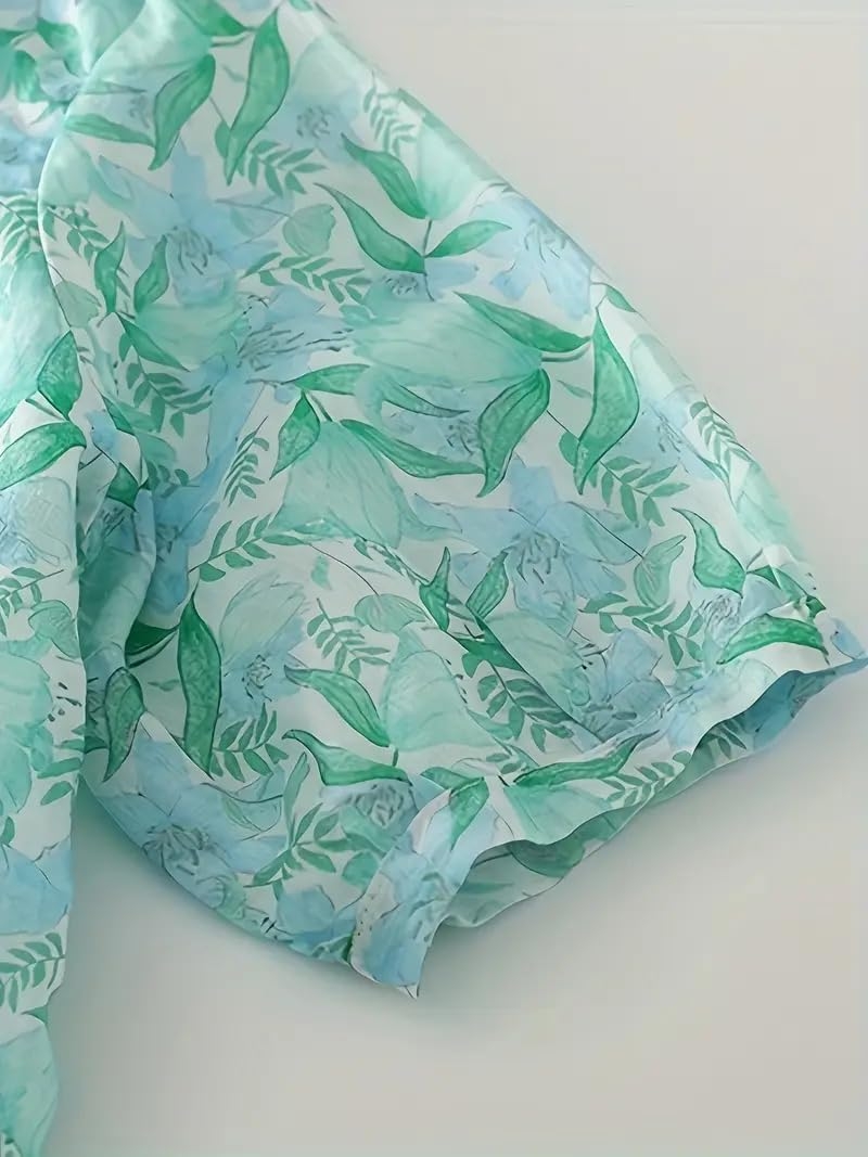 Gufrina Women’s Casual Button-Down Shirt with Multicolor Floral Print & Half Sleeves, Collar Neck - Image 21