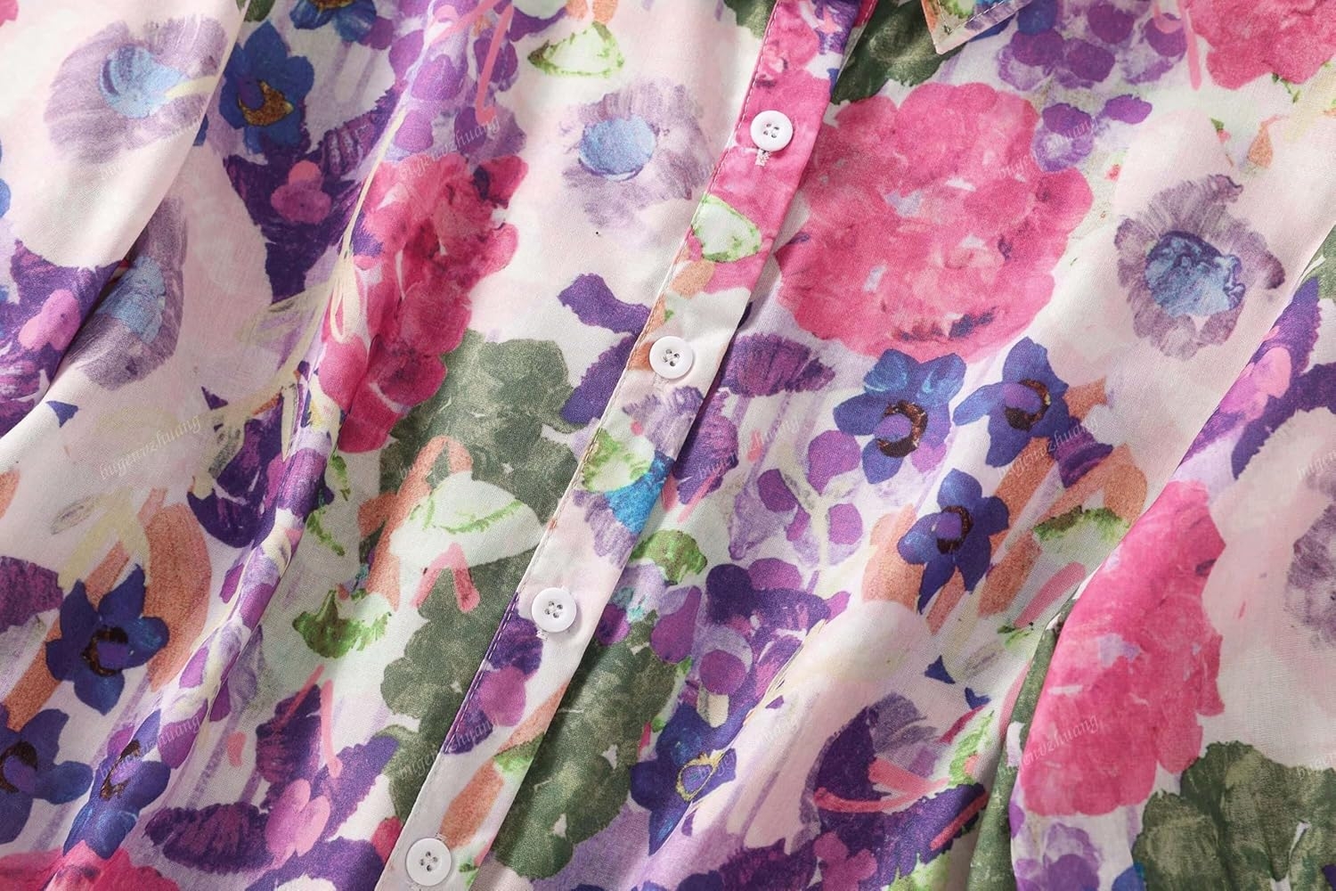 Gufrina Women Mustard Multicolor Floral Print Button-Down Shirt with Elbow Sleeves and Collar Neck in Soft Breathable Fabric Ideal for Casual wear and Relaxed Styling - Image 18