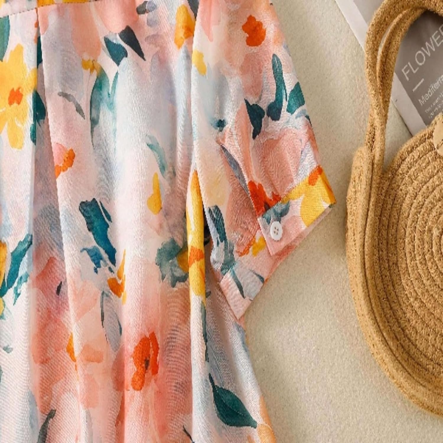 Gufrina Women’s Casual Button-Down Shirt with Multicolor Floral Print & Half Sleeves, Collar Neck - Image 15