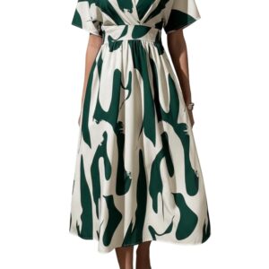 Leriya Fashion Printed Maxi Dress for Women | Trendy Long One Piece Summer Outfit | Lightweight Flared Dress for Casual & Holiday Wear