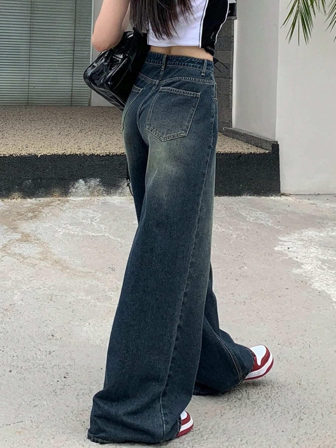 GRECIILOOKS Cargo Jeans for Women – Wide Leg High Waist Baggy Denim Pants | Casual Fit Trousers with Utility Pocket Design - Image 2