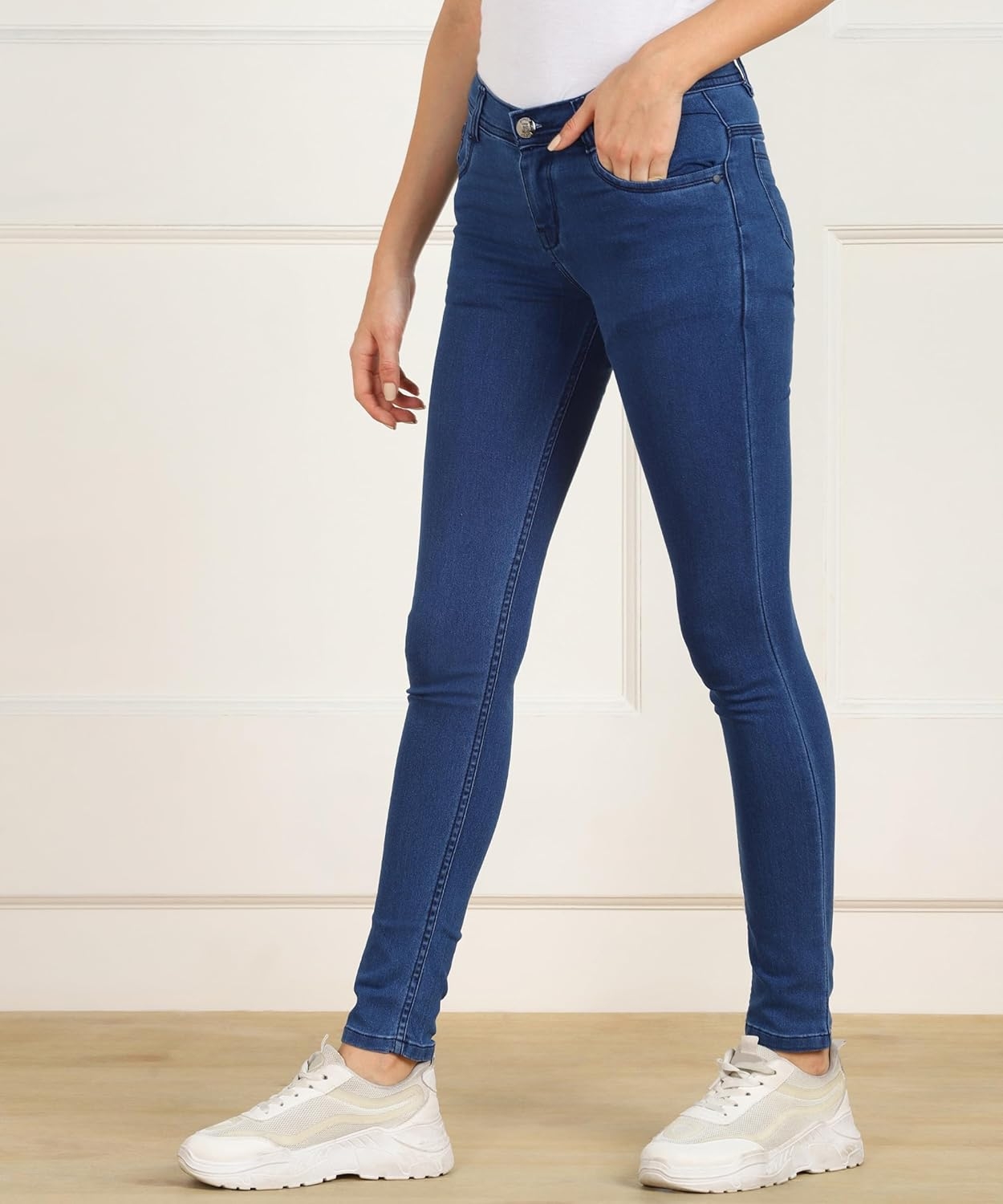 Nifty Women's Cotton Blend Stretchable Mid Rise Jeans - Image 17