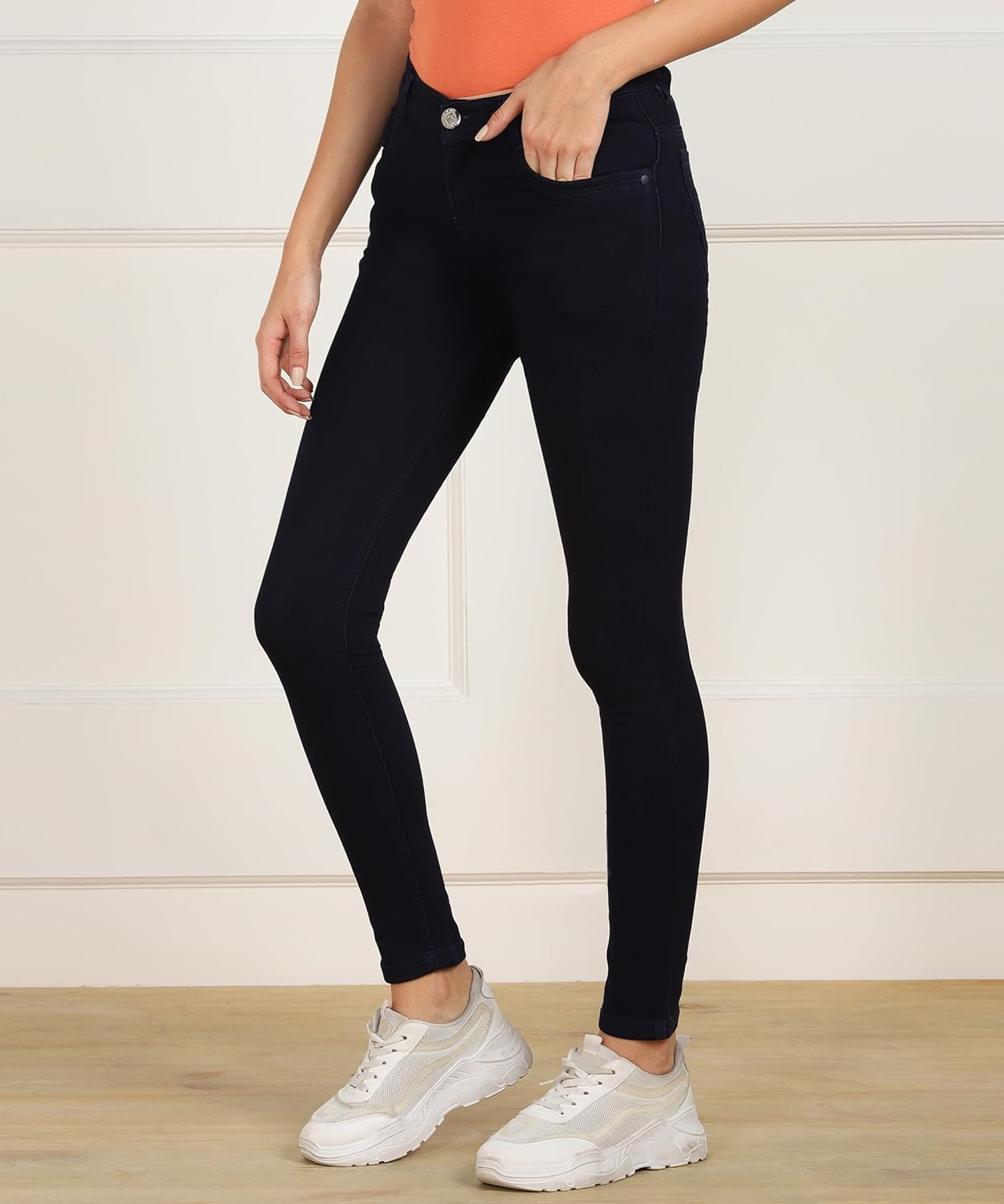 Nifty Women's Cotton Blend Stretchable Mid Rise Jeans - Image 38