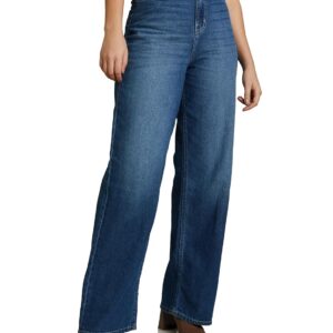 Amazon Brand - Symbol Women's Baggy Wide Leg Jeans (High Rise | Full Length) (Available in Plus Sizes)