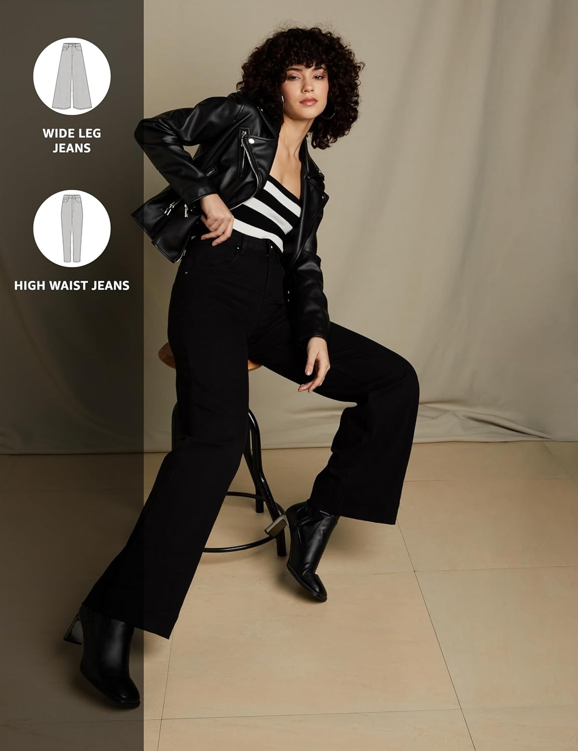 Amazon Brand - Symbol Women's Baggy Wide Leg Jeans (High Rise | Full Length) (Available in Plus Sizes) - Image 23