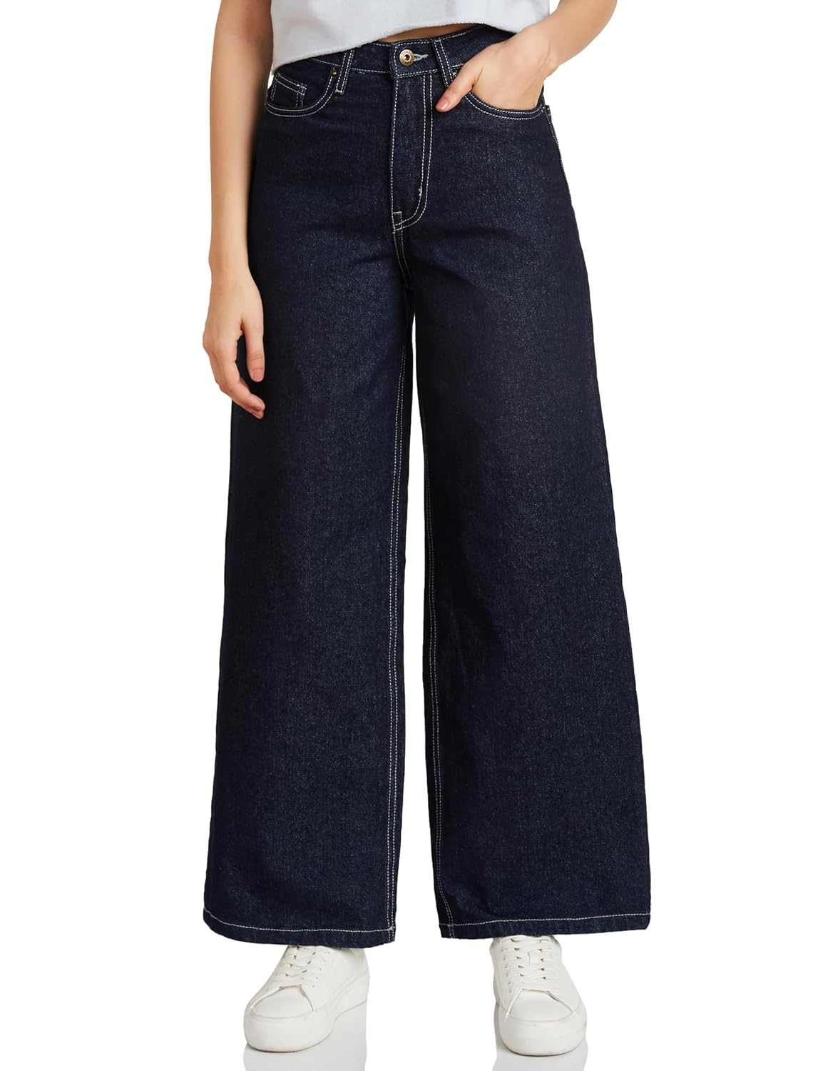 Amazon Brand - Symbol Women's Baggy Wide Leg Jeans (High Rise | Full Length) (Available in Plus Sizes) - Image 27