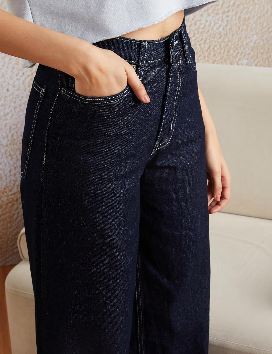 Amazon Brand - Symbol Women's Baggy Wide Leg Jeans (High Rise | Full Length) (Available in Plus Sizes) - Image 30