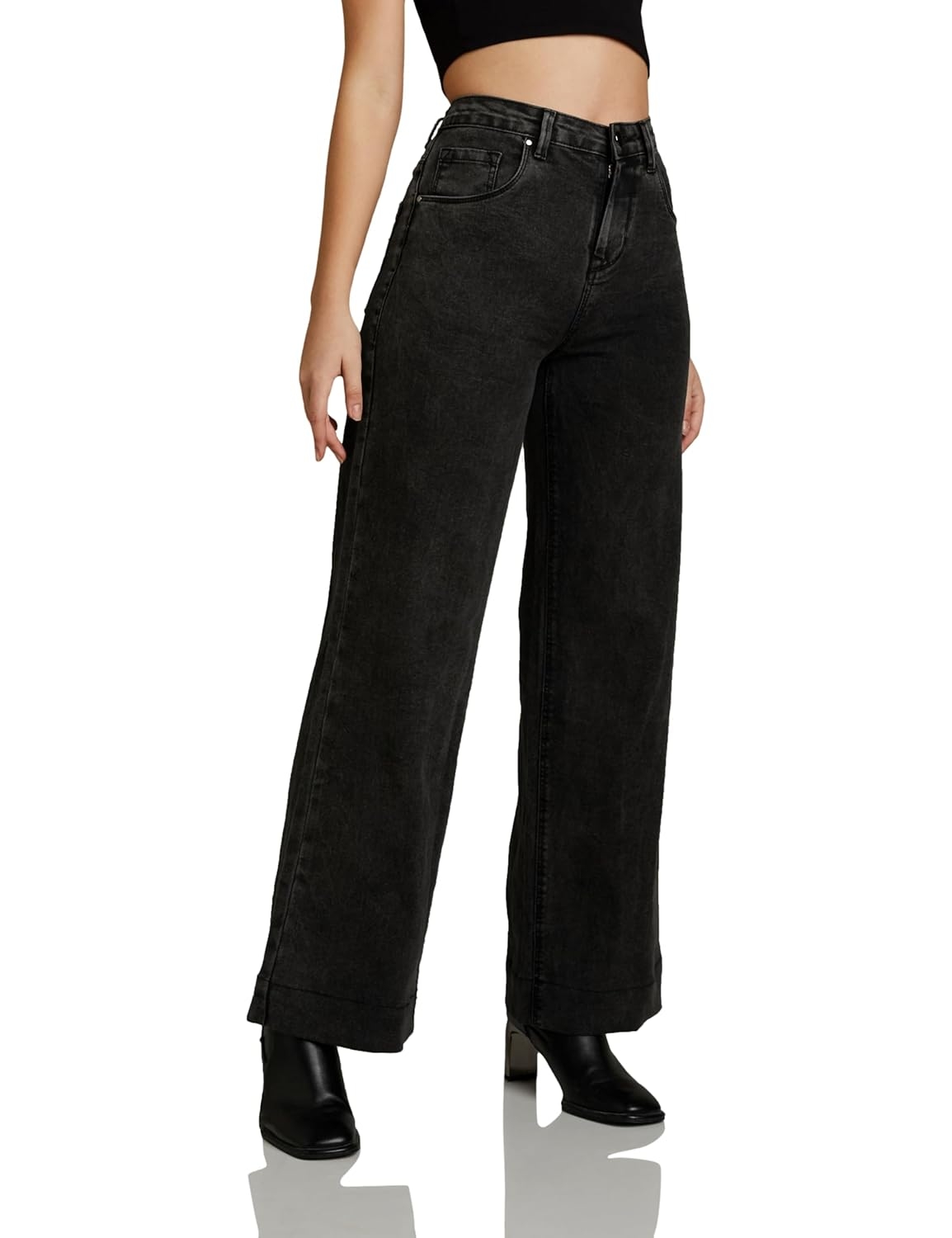 Amazon Brand - Symbol Women's Baggy Wide Leg Jeans (High Rise | Full Length) (Available in Plus Sizes) - Image 32
