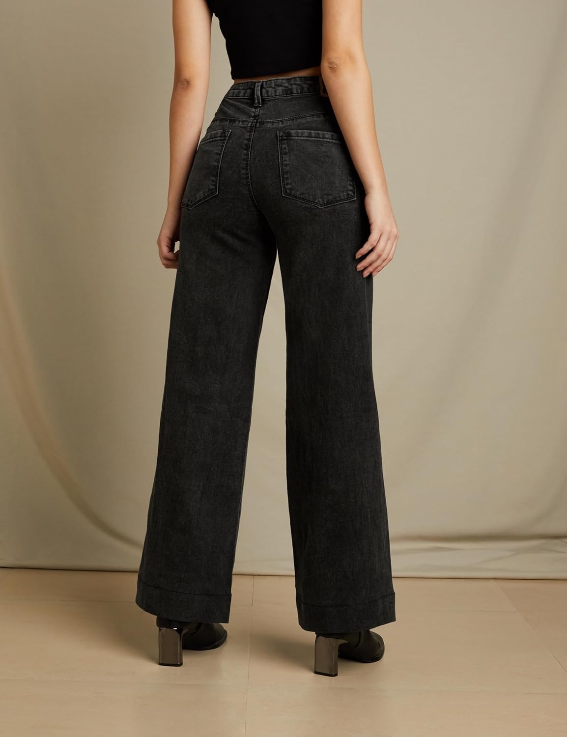 Amazon Brand - Symbol Women's Baggy Wide Leg Jeans (High Rise | Full Length) (Available in Plus Sizes) - Image 33