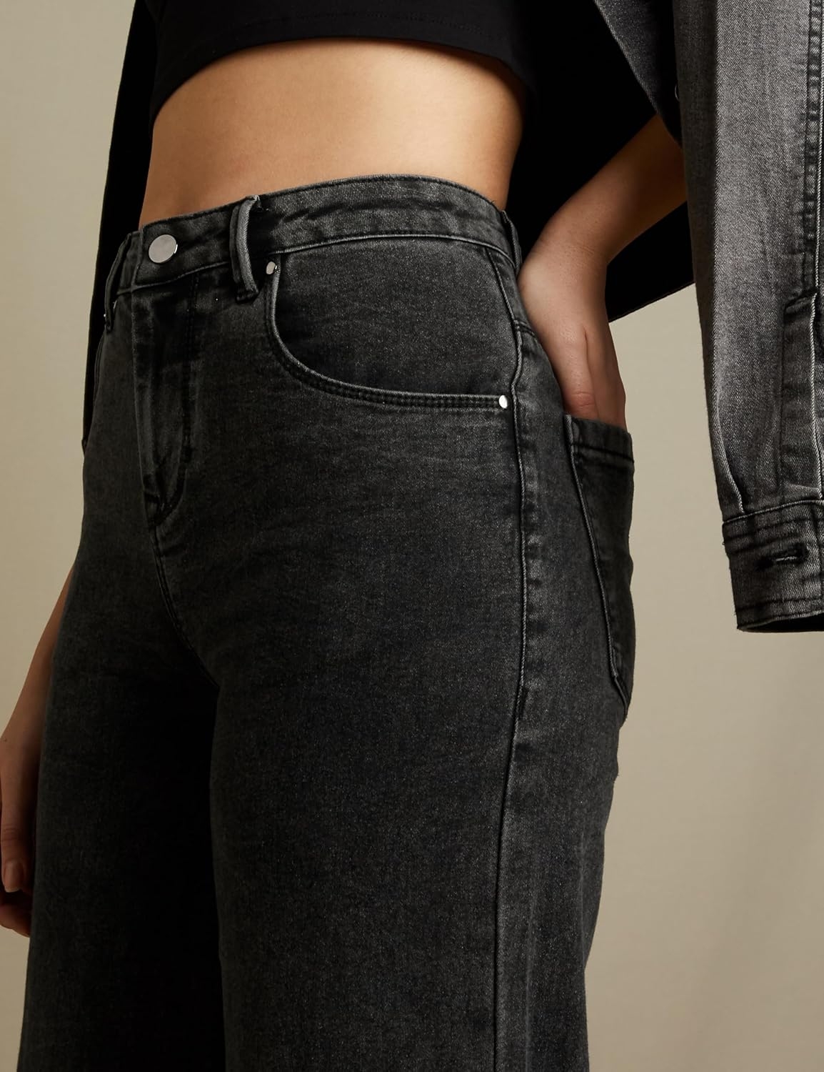 Amazon Brand - Symbol Women's Baggy Wide Leg Jeans (High Rise | Full Length) (Available in Plus Sizes) - Image 35