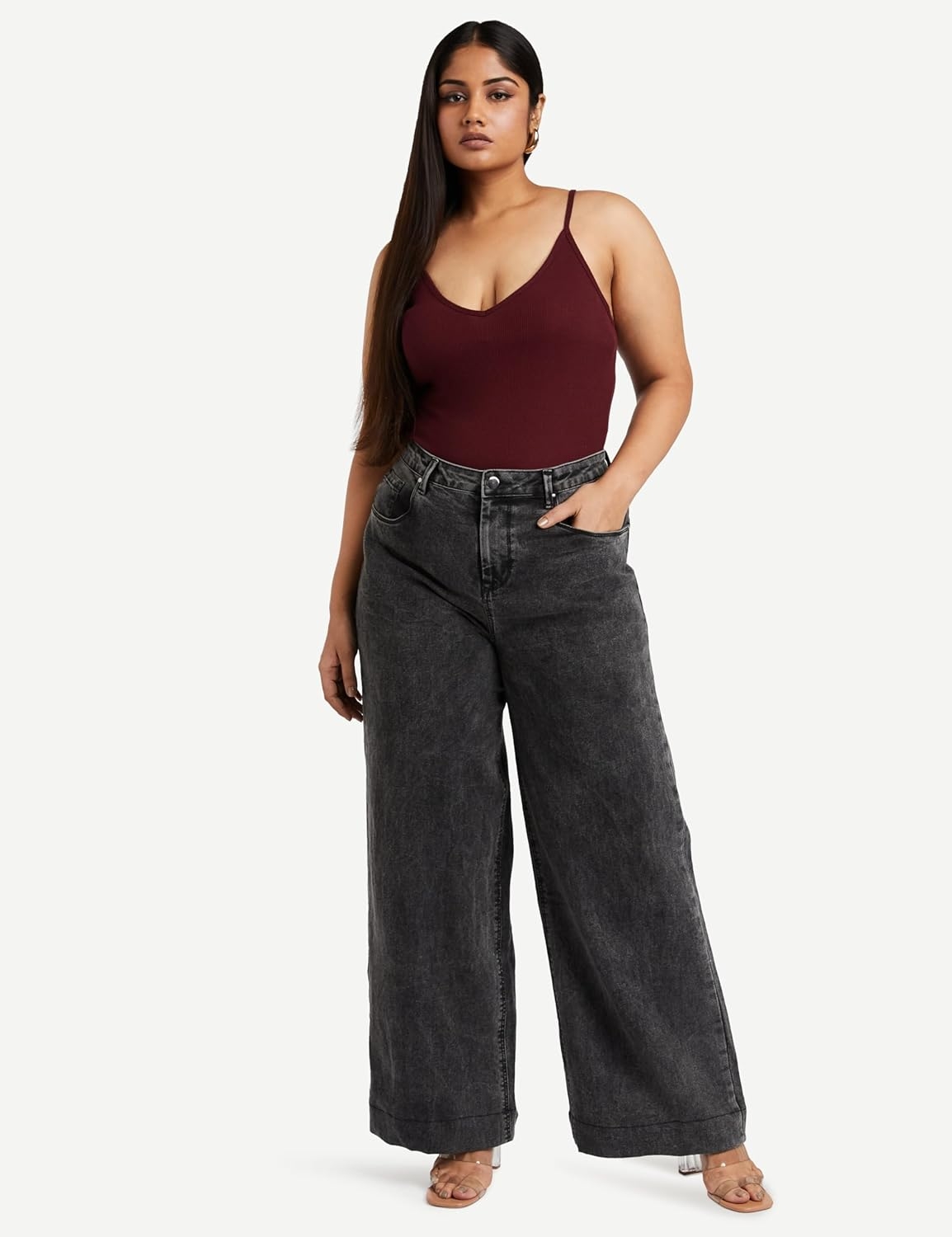 Amazon Brand - Symbol Women's Baggy Wide Leg Jeans (High Rise | Full Length) (Available in Plus Sizes) - Image 36