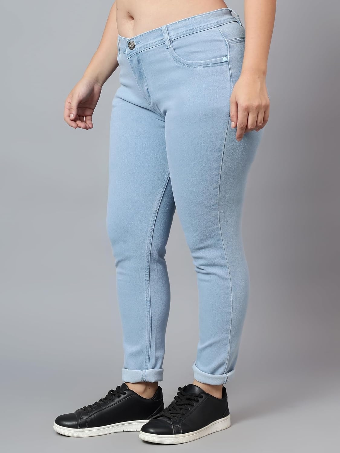 Nifty Women's Denim Stretchable Mid Rise Plus Size Jeans - Image 7