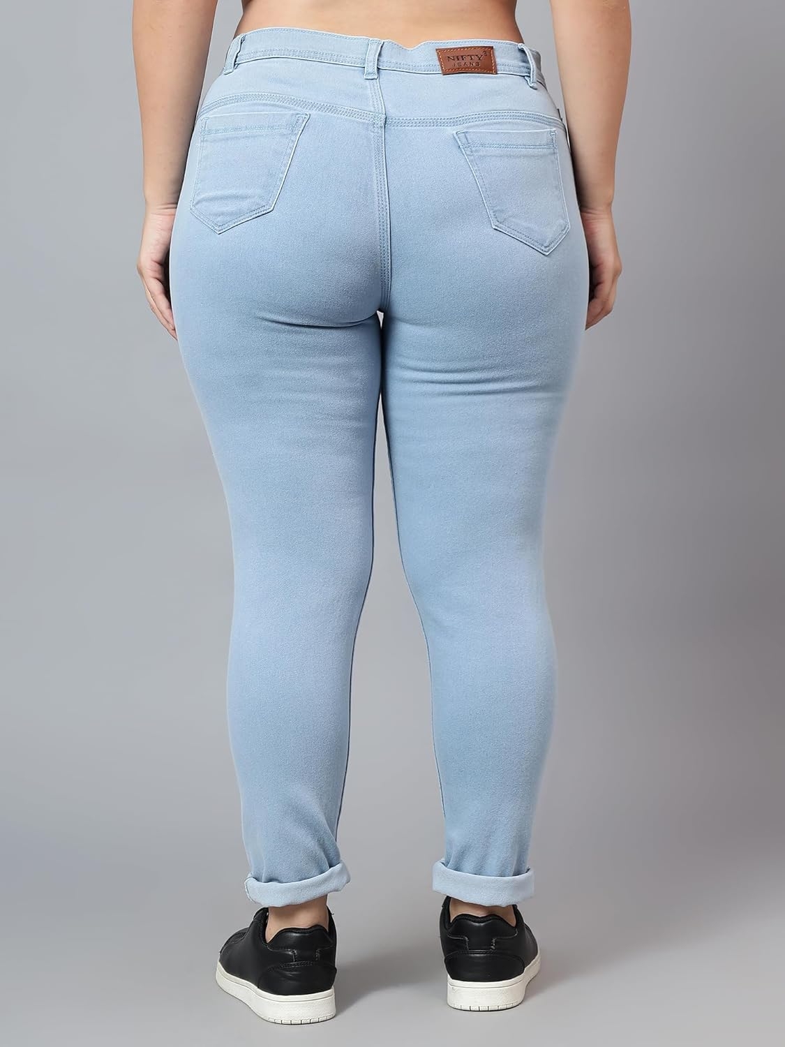 Nifty Women's Denim Stretchable Mid Rise Plus Size Jeans - Image 8