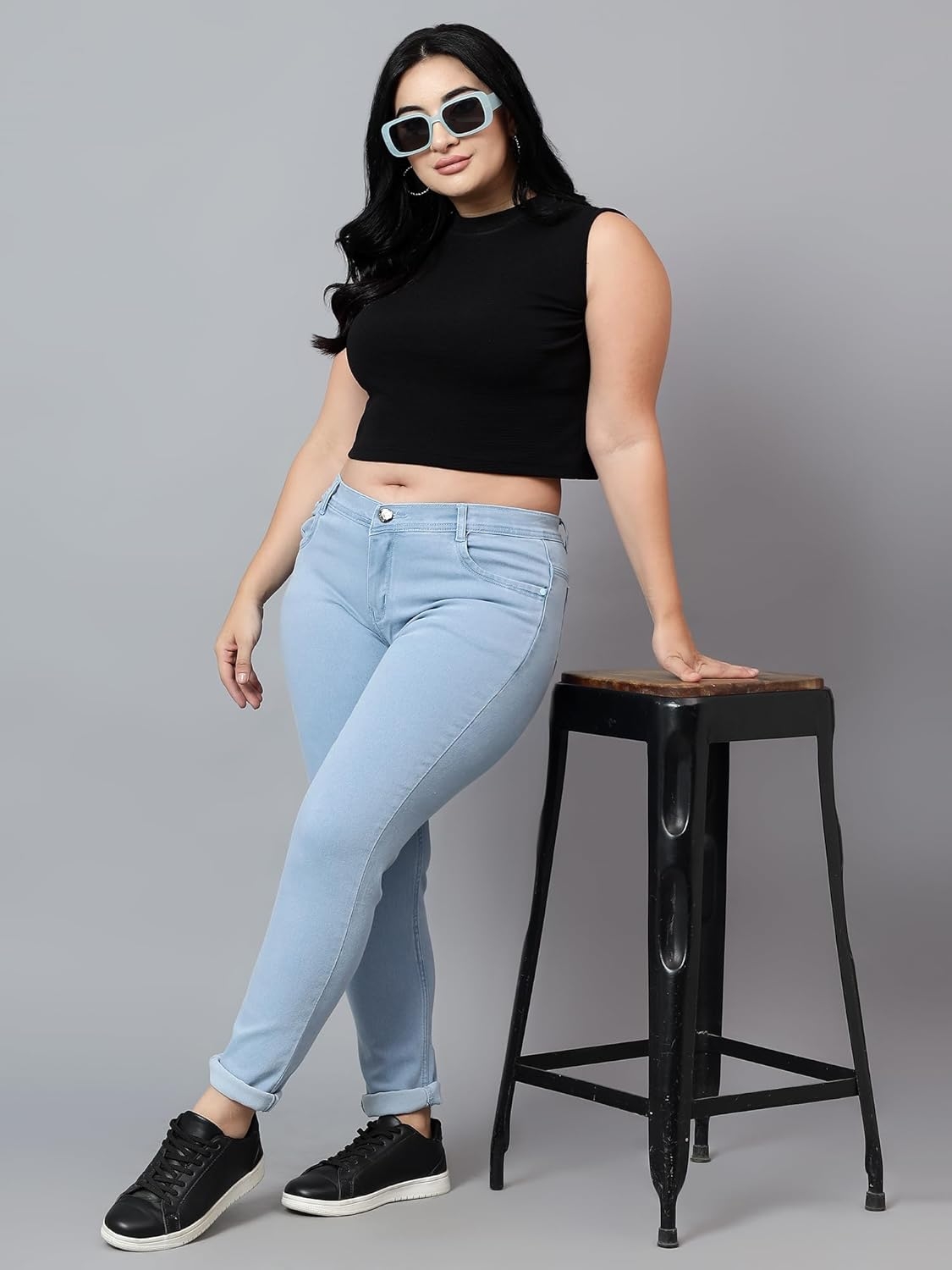 Nifty Women's Denim Stretchable Mid Rise Plus Size Jeans - Image 10