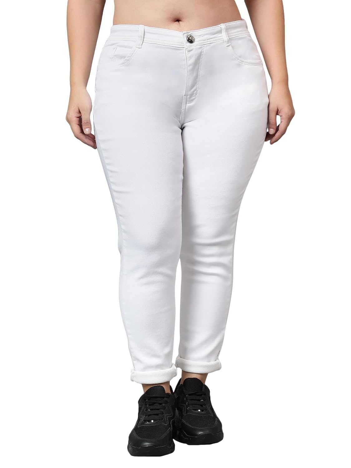 Nifty Women's Denim Stretchable Mid Rise Plus Size Jeans - Image 12