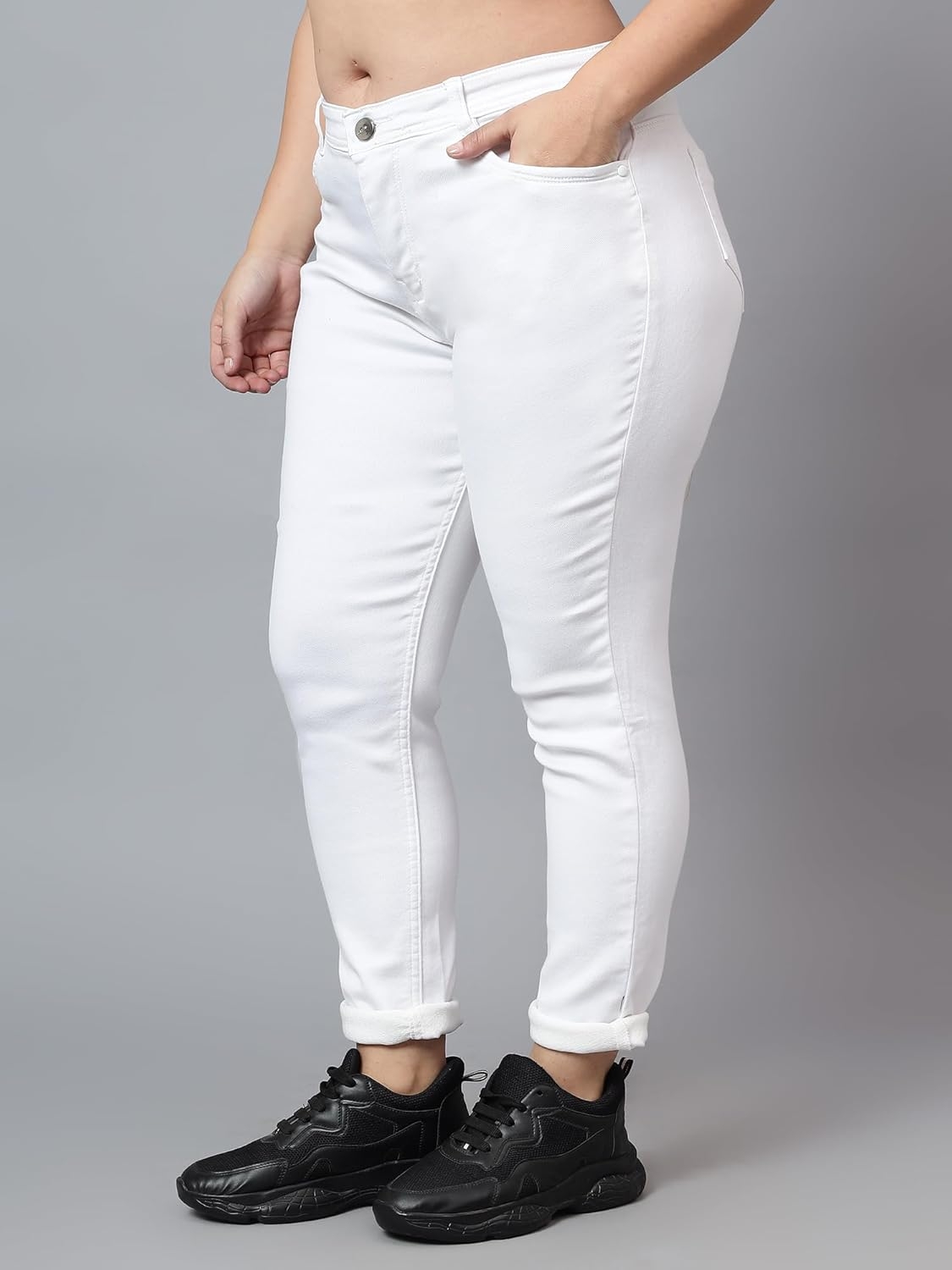 Nifty Women's Denim Stretchable Mid Rise Plus Size Jeans - Image 13