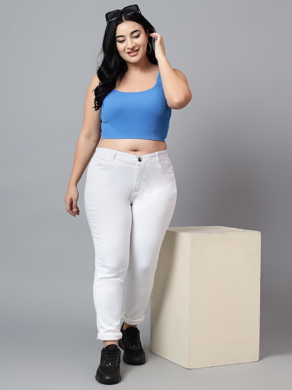 Nifty Women's Denim Stretchable Mid Rise Plus Size Jeans - Image 16