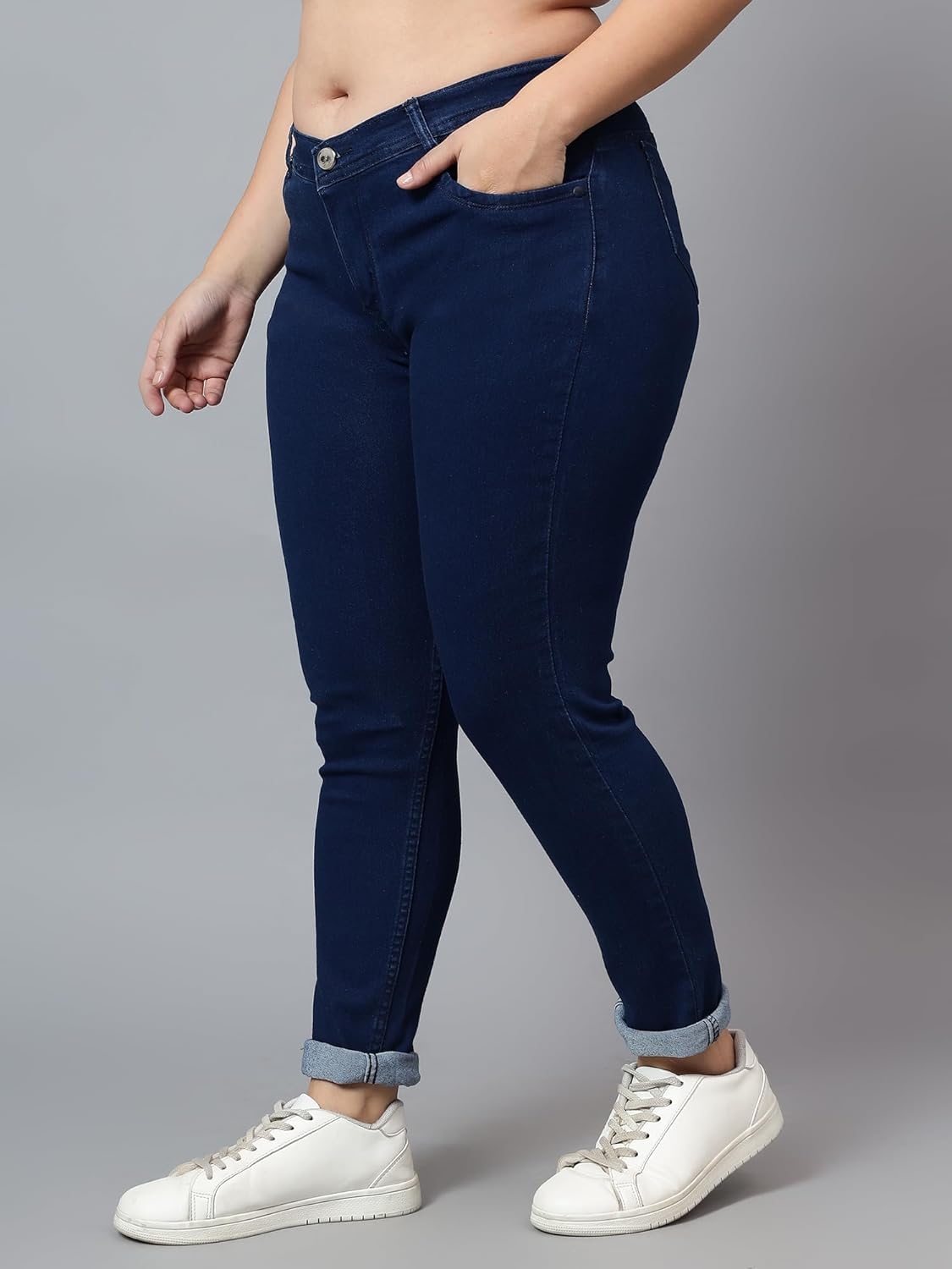 Nifty Women's Denim Stretchable Mid Rise Plus Size Jeans - Image 19