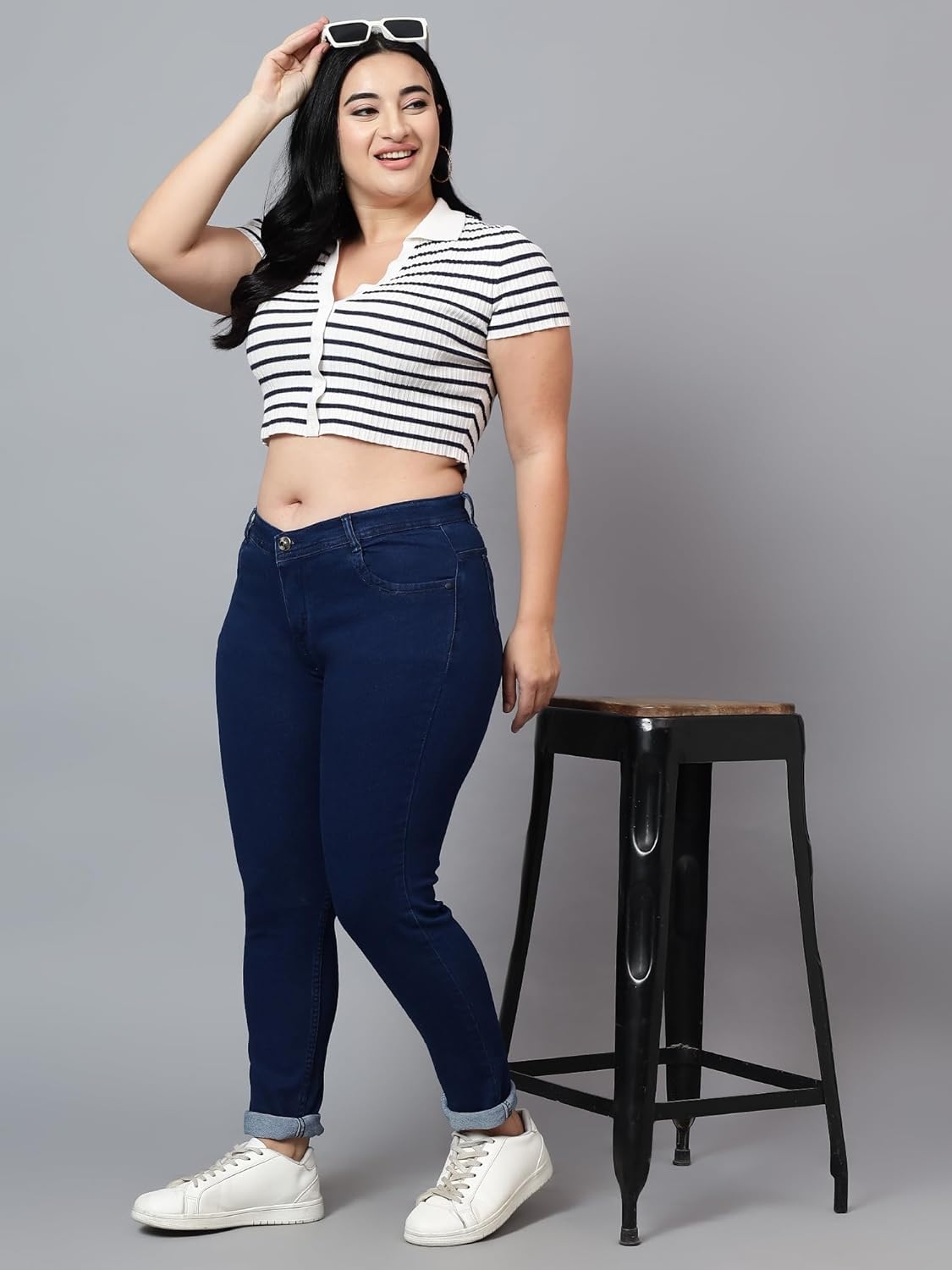 Nifty Women's Denim Stretchable Mid Rise Plus Size Jeans - Image 21