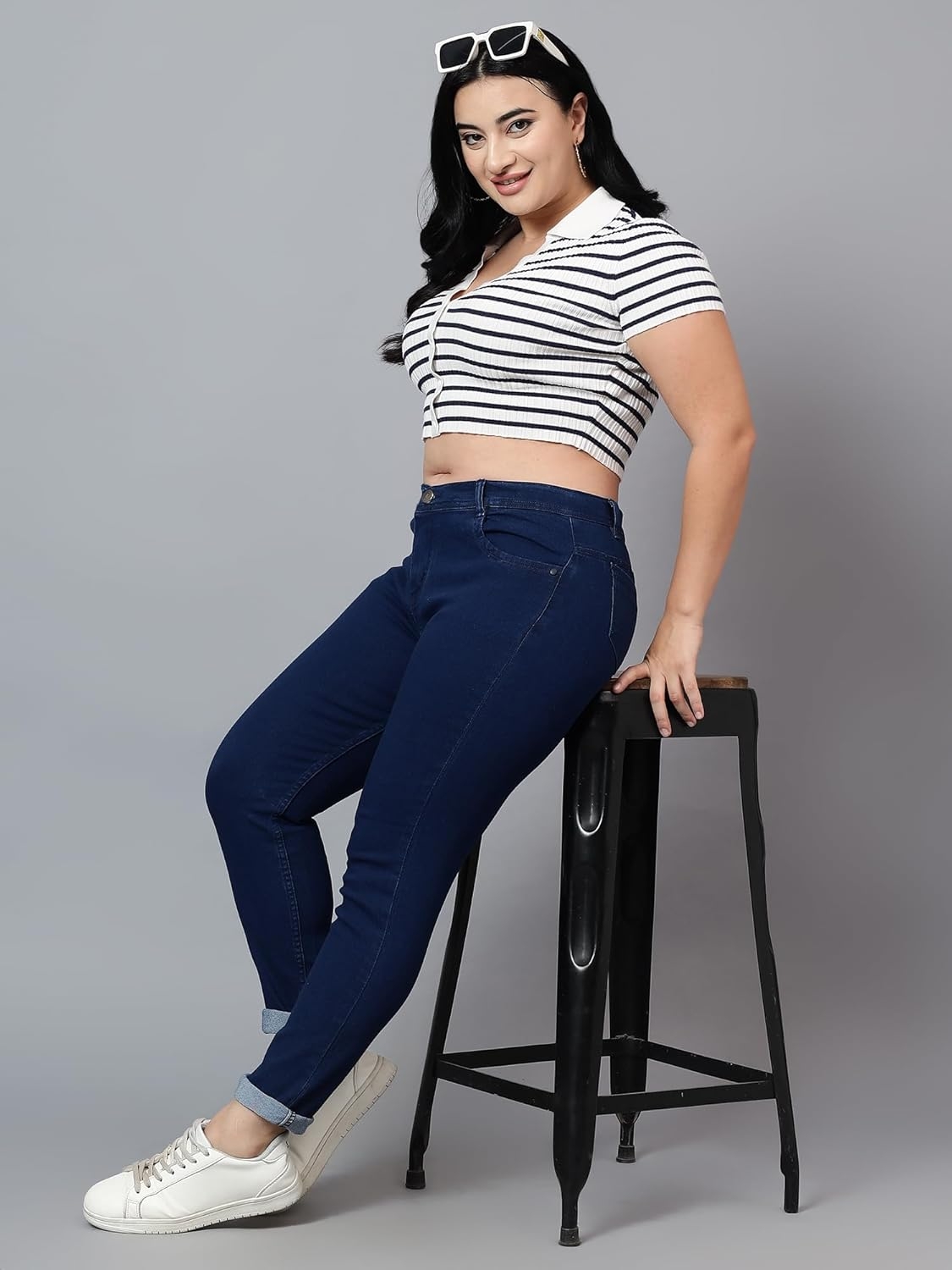 Nifty Women's Denim Stretchable Mid Rise Plus Size Jeans - Image 22