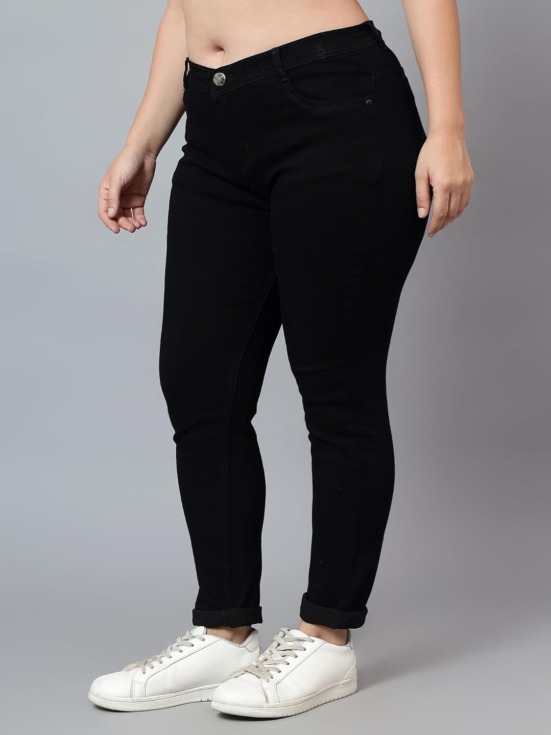 Nifty Women's Denim Stretchable Mid Rise Plus Size Jeans - Image 25