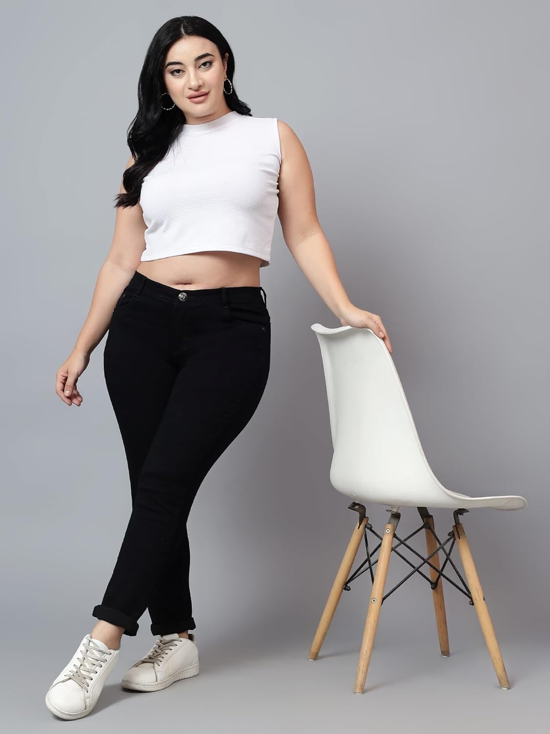 Nifty Women's Denim Stretchable Mid Rise Plus Size Jeans - Image 29