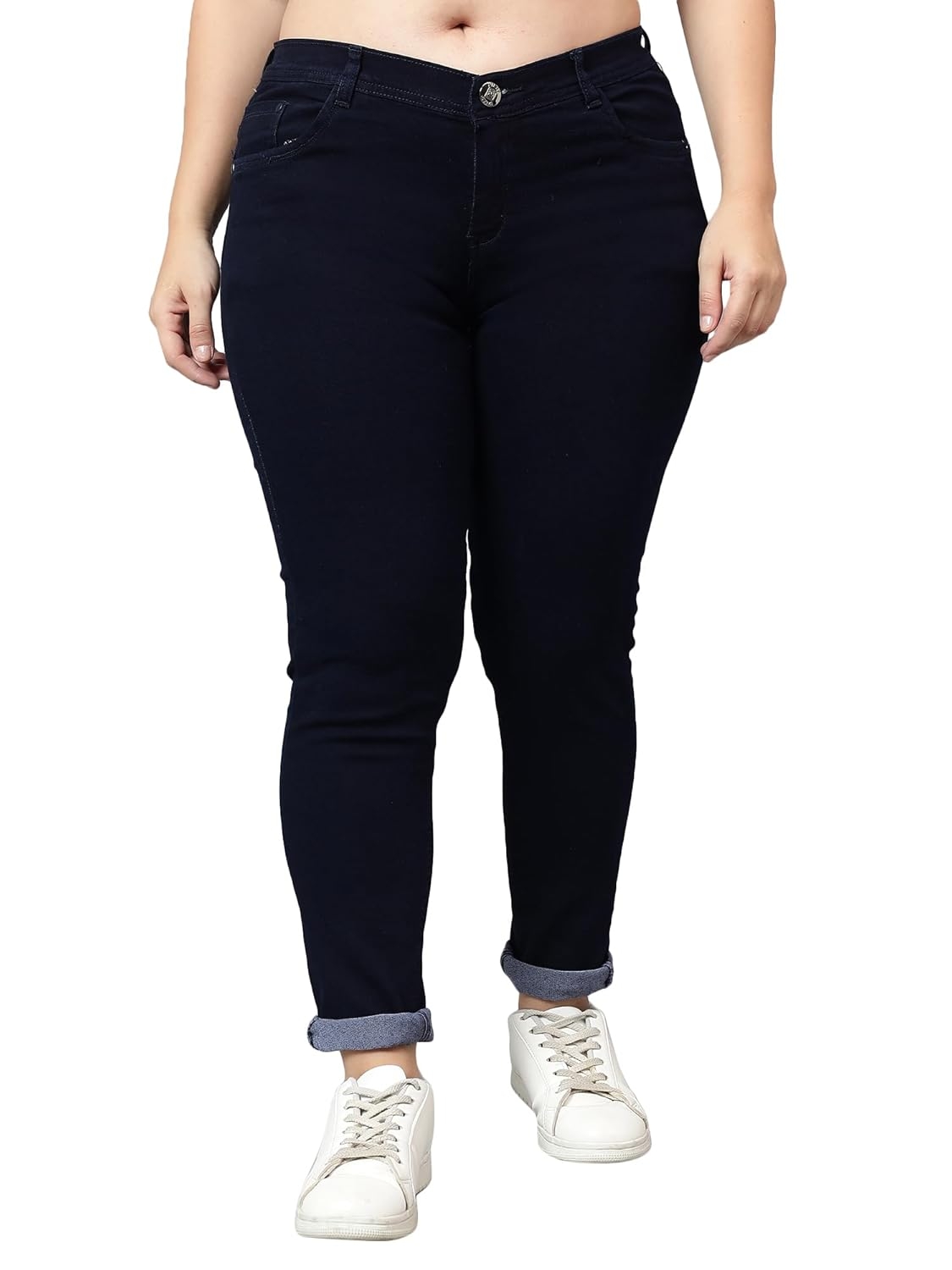 Nifty Women's Denim Stretchable Mid Rise Plus Size Jeans - Image 30