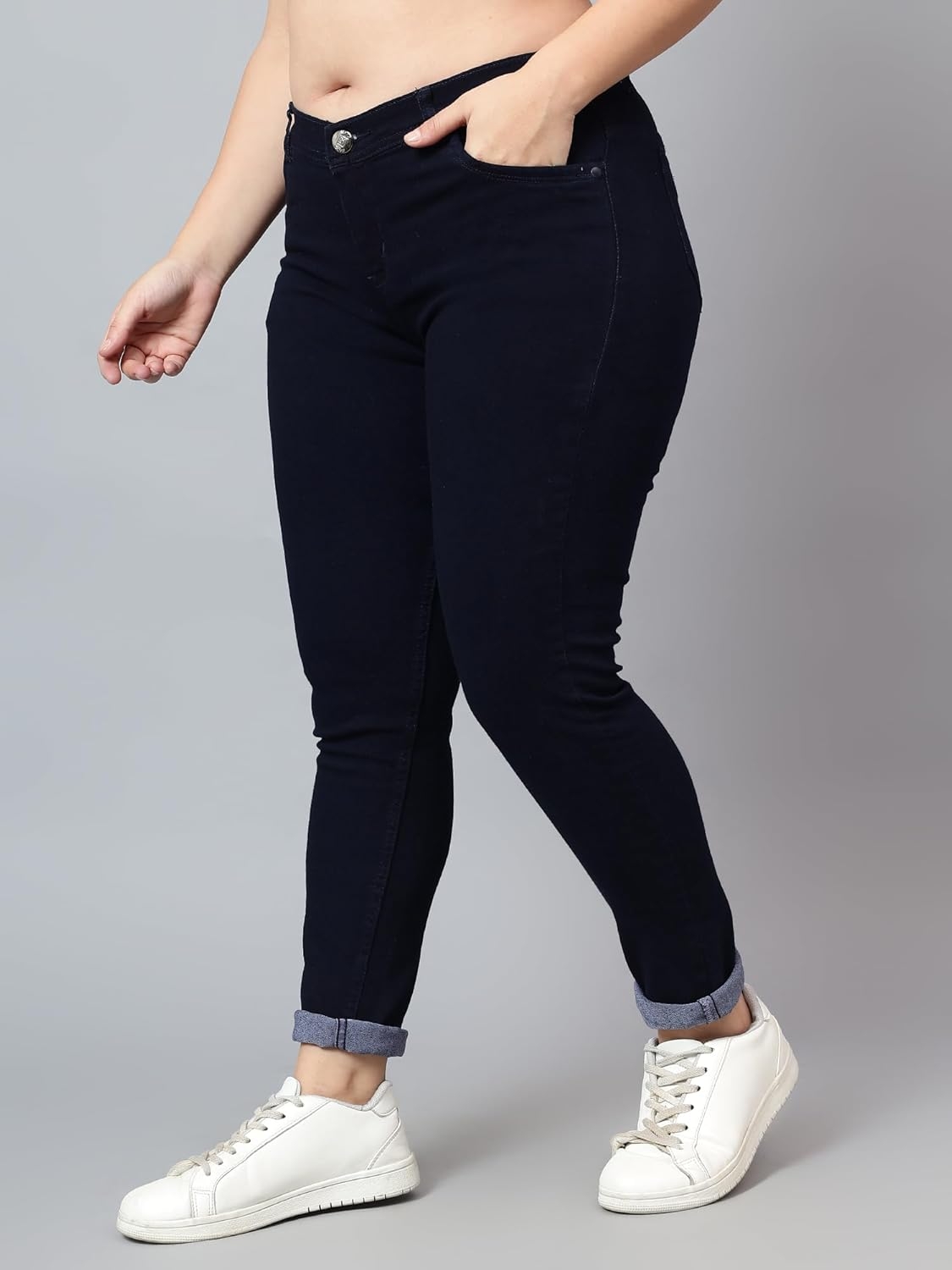 Nifty Women's Denim Stretchable Mid Rise Plus Size Jeans - Image 31
