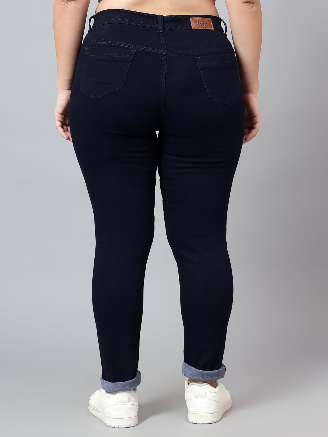 Nifty Women's Denim Stretchable Mid Rise Plus Size Jeans - Image 32