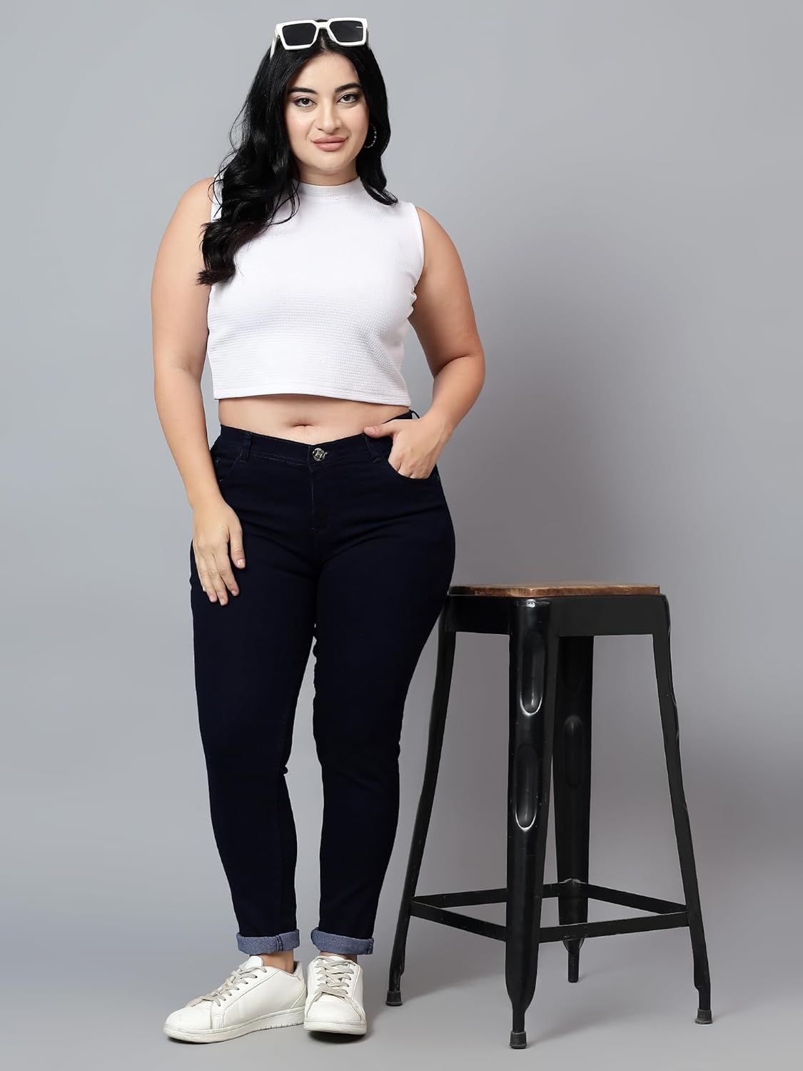 Nifty Women's Denim Stretchable Mid Rise Plus Size Jeans - Image 34