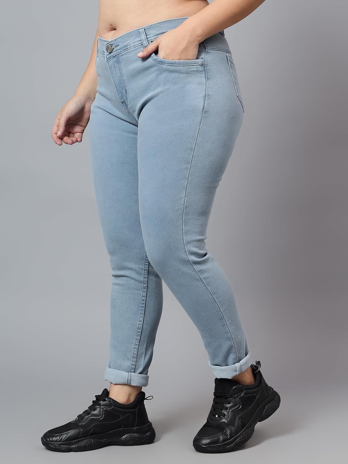 Nifty Women's Denim Stretchable Mid Rise Plus Size Jeans - Image 37