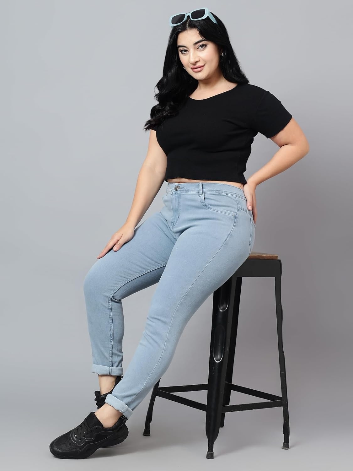 Nifty Women's Denim Stretchable Mid Rise Plus Size Jeans - Image 39