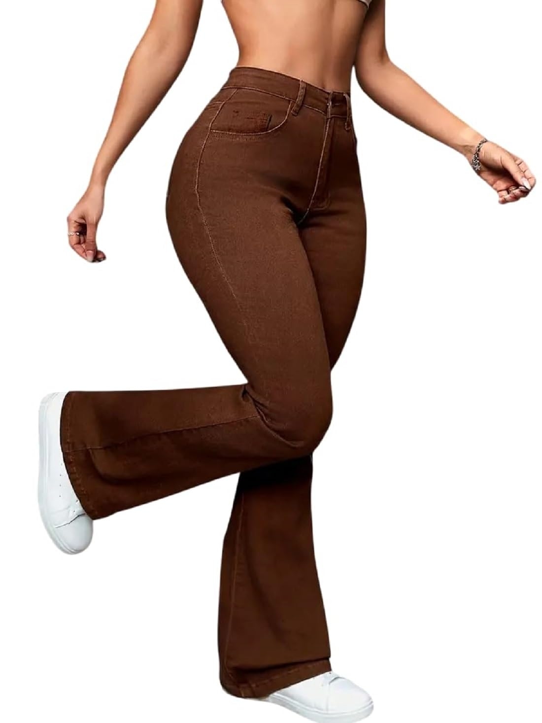 ADBUCKS Women's Wide Leg Fit High Rise Jeans II Bootcut Jeans II - Image 6