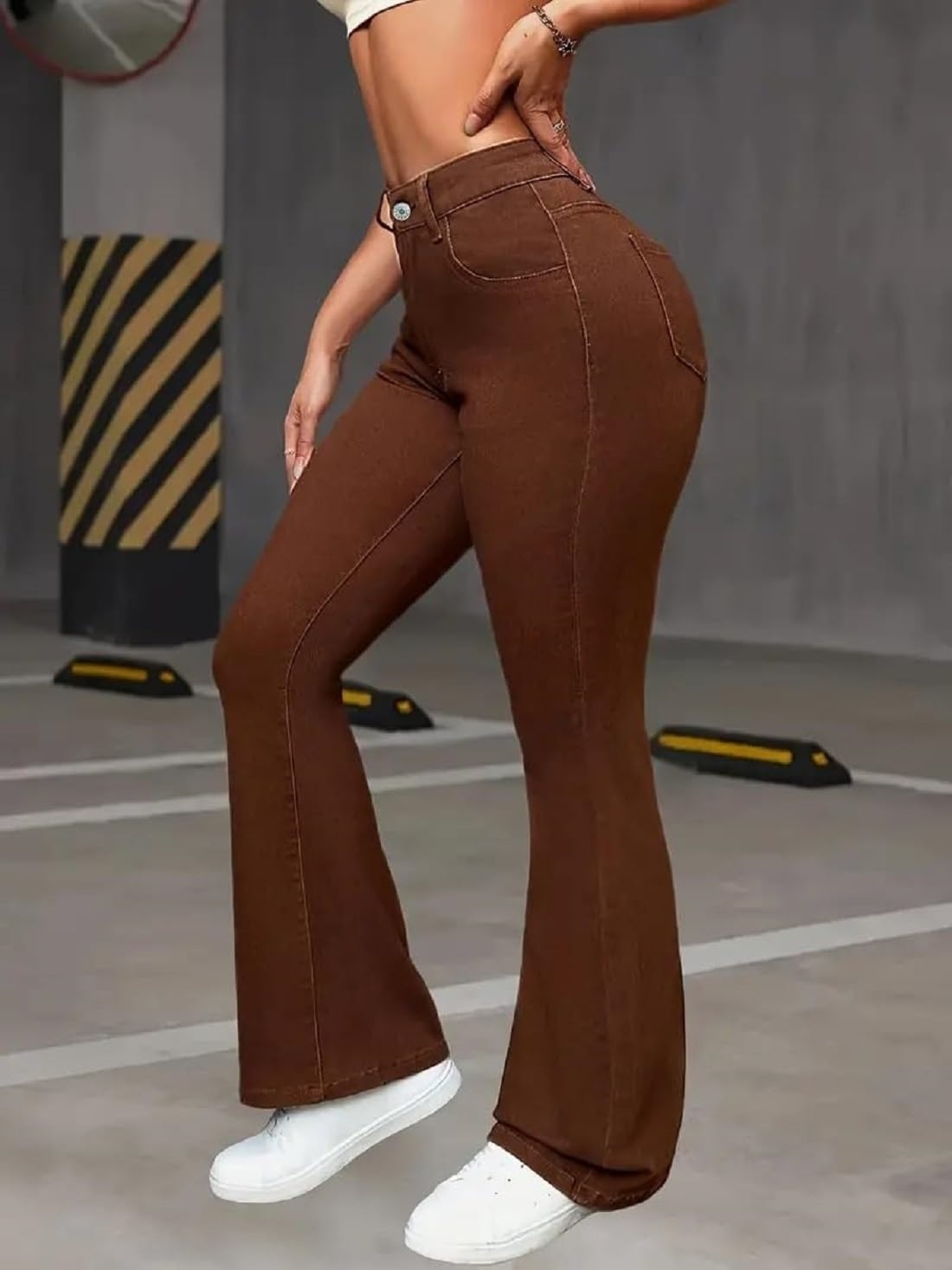 ADBUCKS Women's Wide Leg Fit High Rise Jeans II Bootcut Jeans II - Image 7