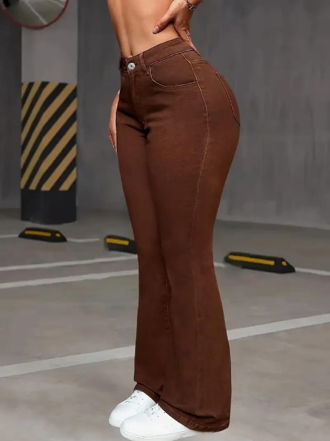 ADBUCKS Women's Wide Leg Fit High Rise Jeans II Bootcut Jeans II - Image 8