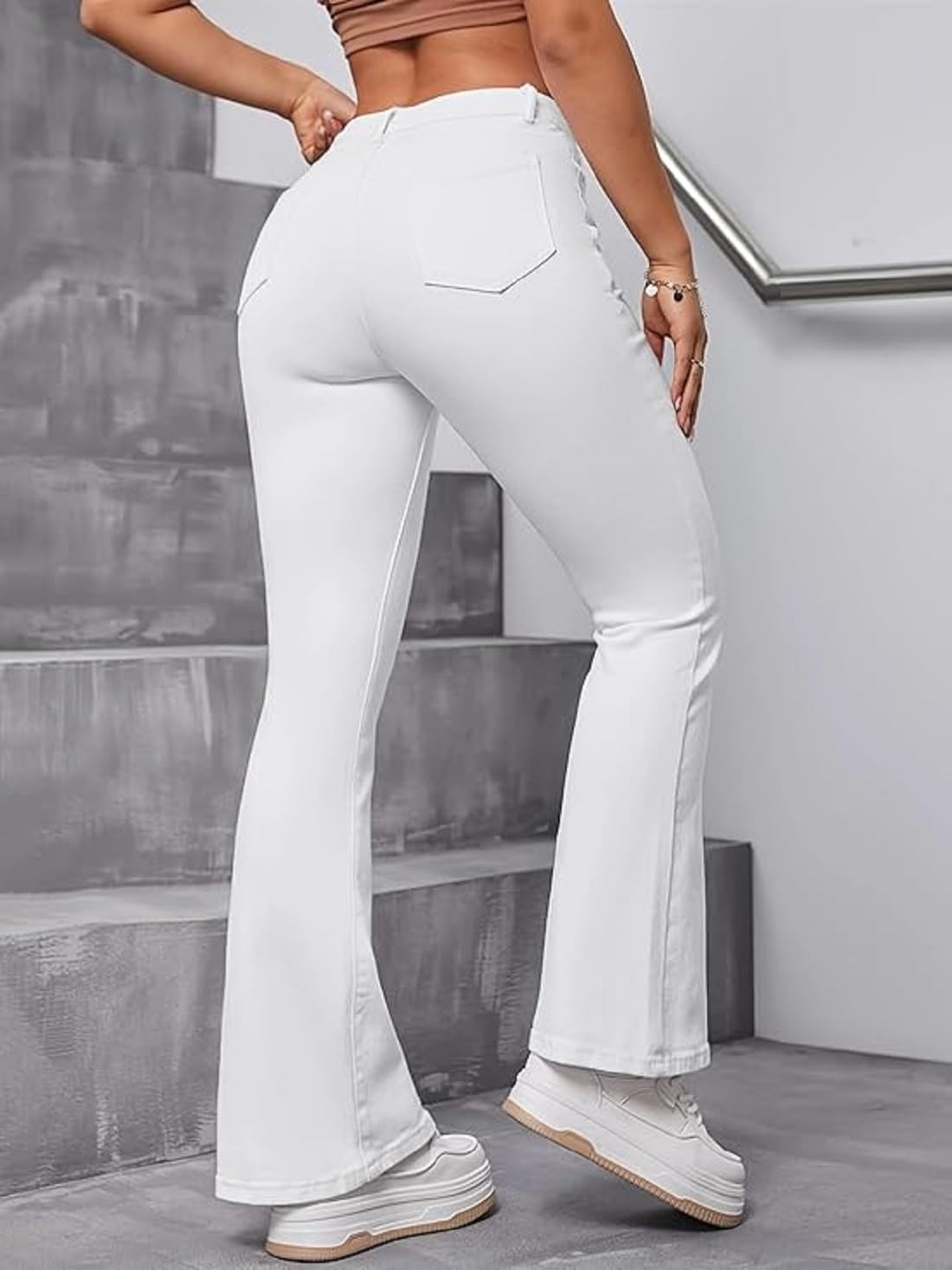 ADBUCKS Women's Wide Leg Fit High Rise Jeans II Bootcut Jeans II - Image 16