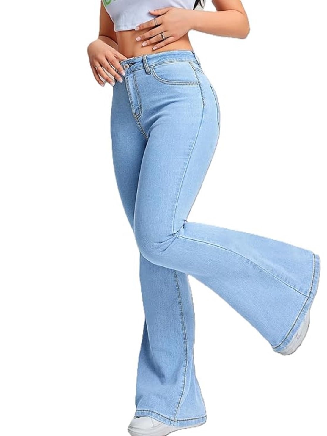 ADBUCKS Women's Wide Leg Fit High Rise Jeans II Bootcut Jeans II - Image 17