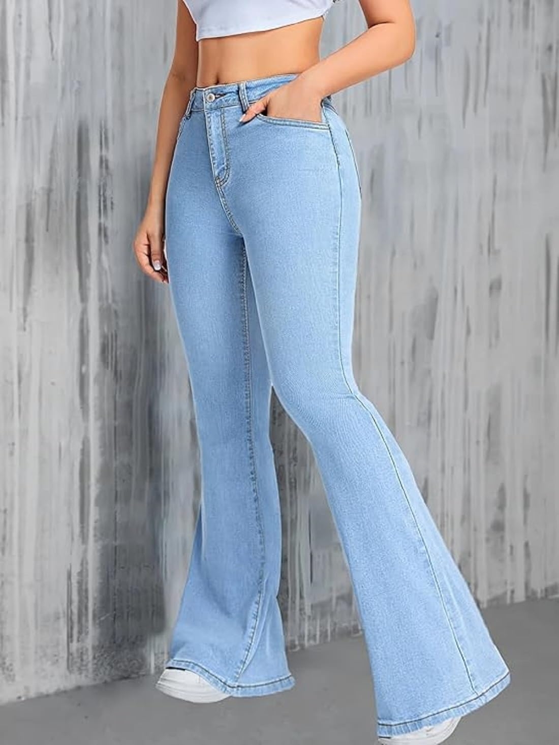 ADBUCKS Women's Wide Leg Fit High Rise Jeans II Bootcut Jeans II - Image 18