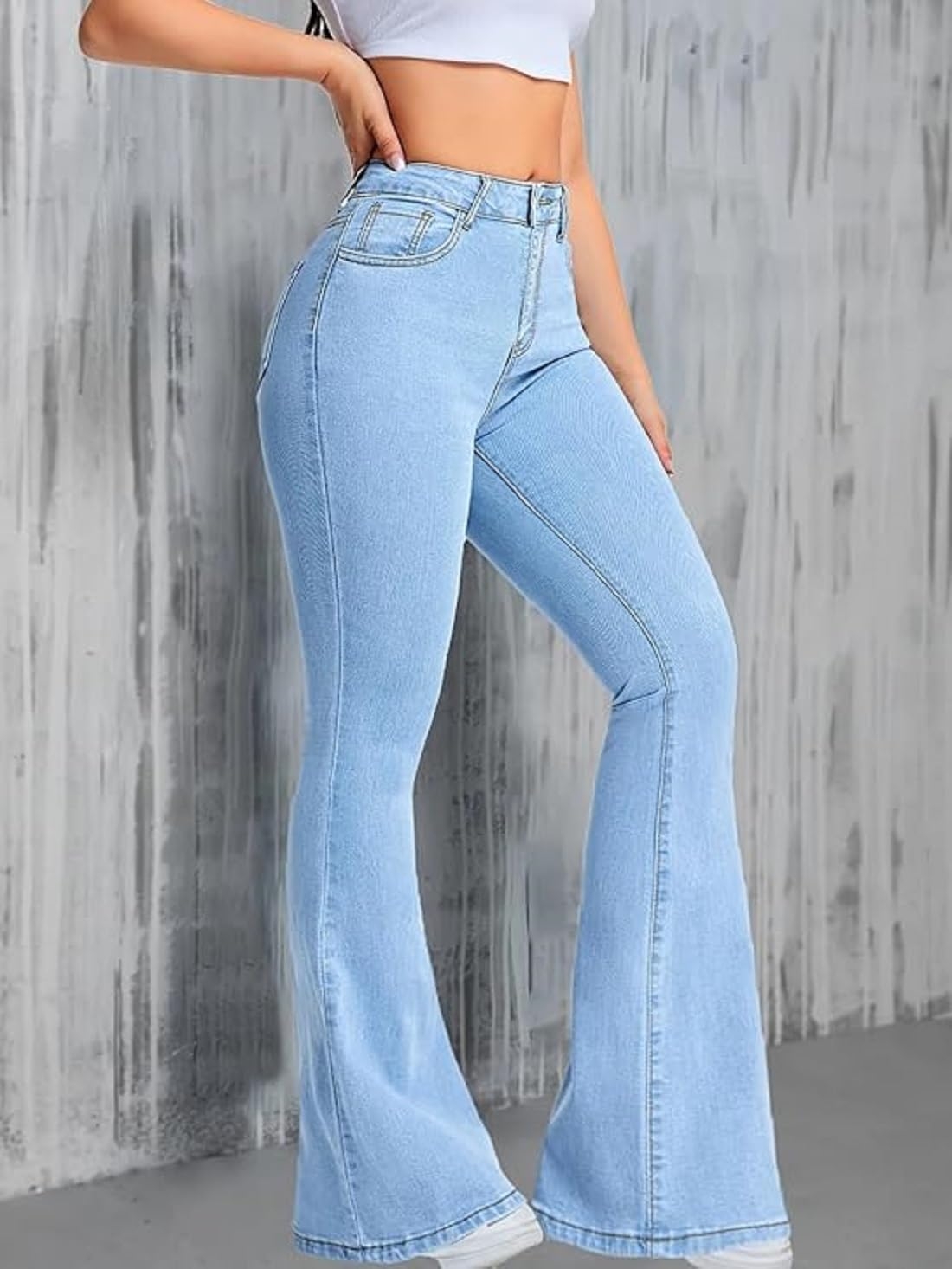 ADBUCKS Women's Wide Leg Fit High Rise Jeans II Bootcut Jeans II - Image 19