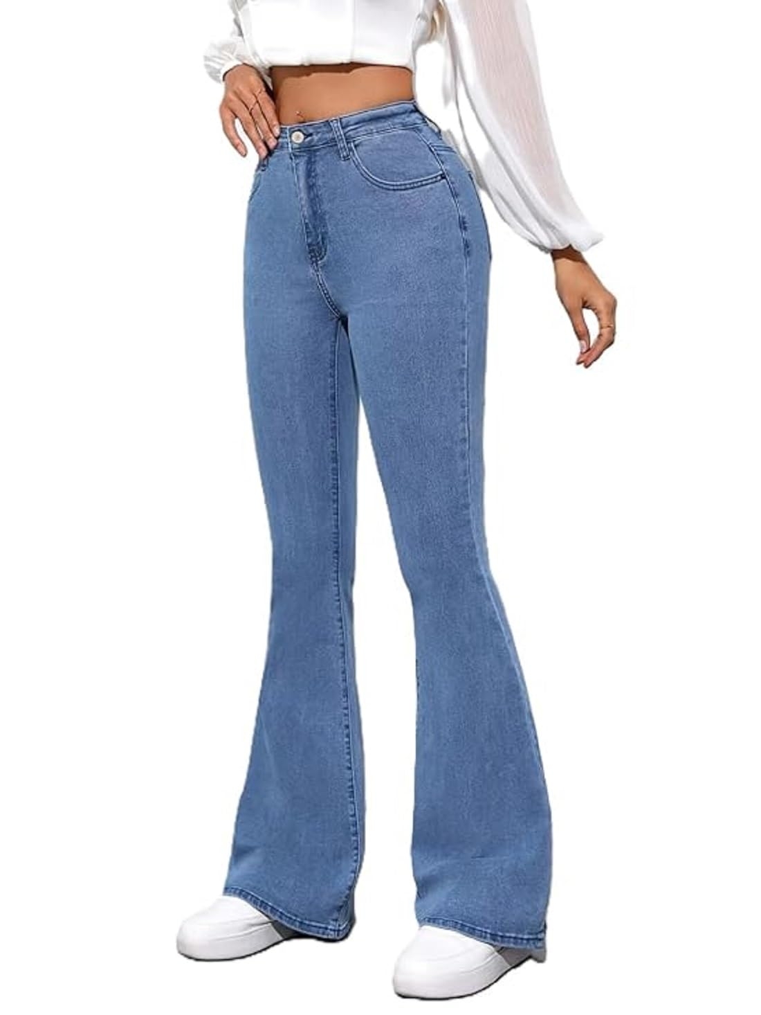 ADBUCKS Women's Wide Leg Fit High Rise Jeans II Bootcut Jeans II - Image 32