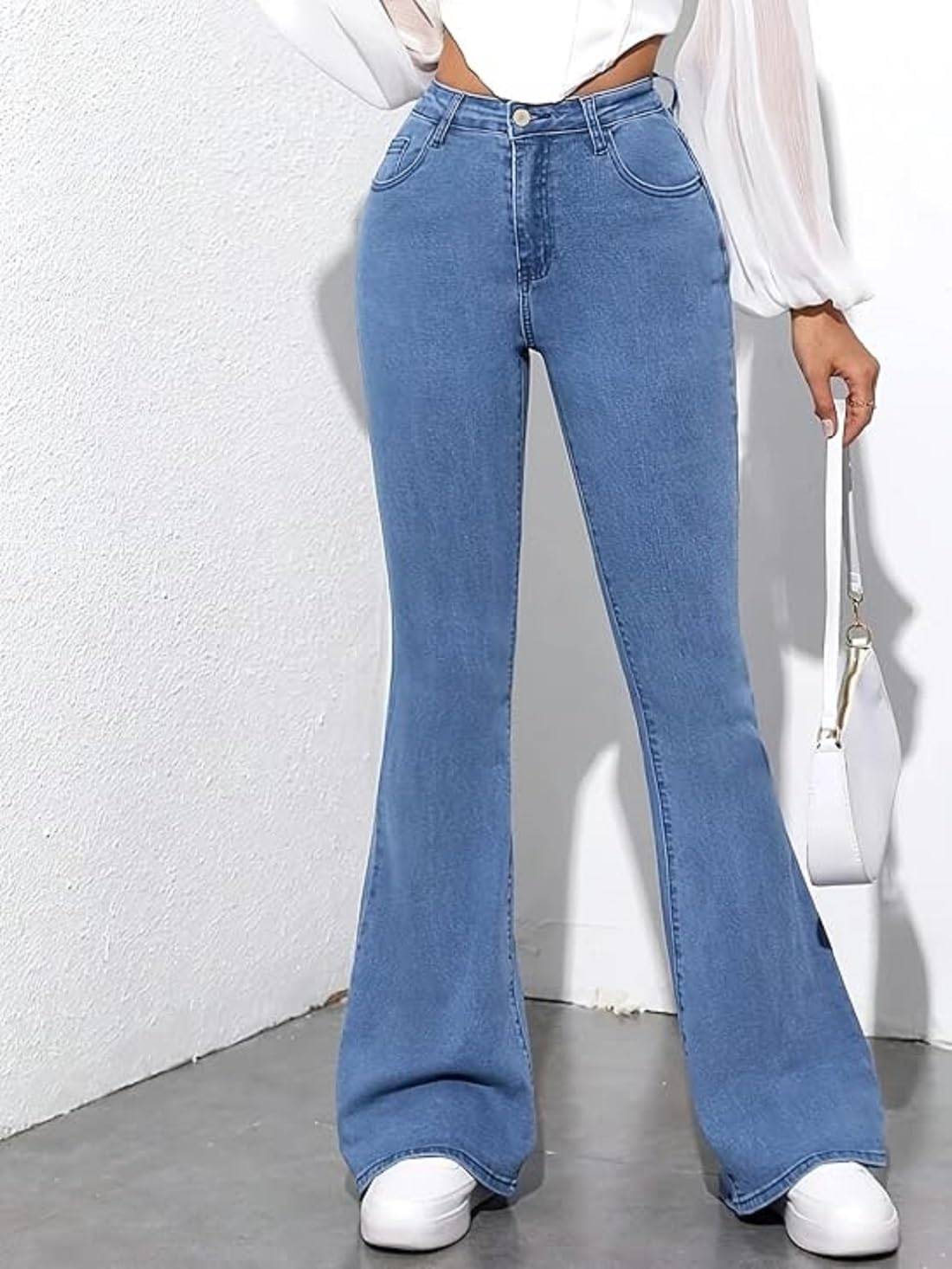 ADBUCKS Women's Wide Leg Fit High Rise Jeans II Bootcut Jeans II - Image 33