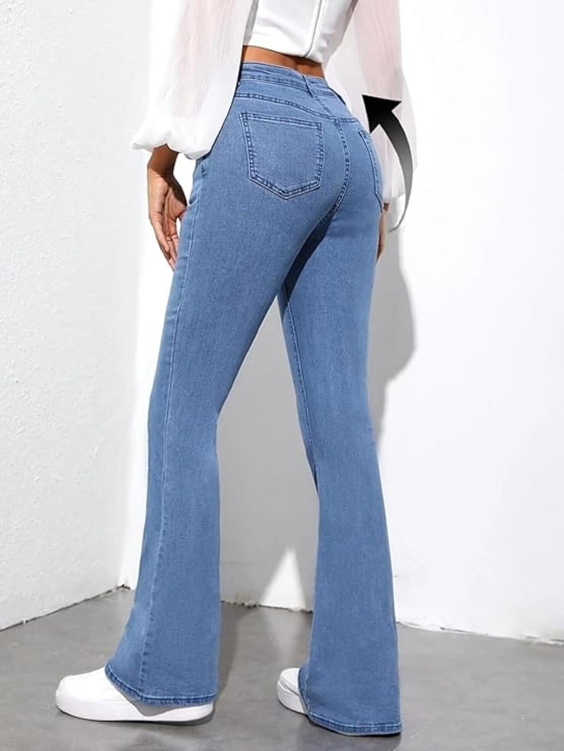 ADBUCKS Women's Wide Leg Fit High Rise Jeans II Bootcut Jeans II - Image 34