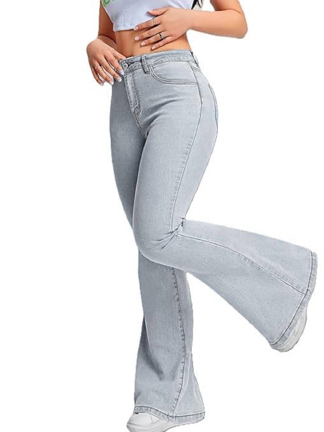 ADBUCKS Women's Wide Leg Fit High Rise Jeans II Bootcut Jeans II - Image 35