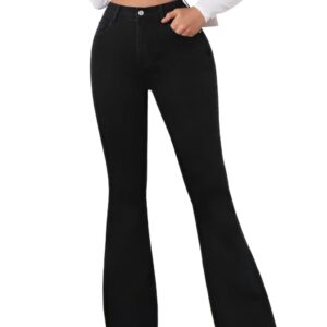 Ben Martin Women’s High Waist Jeans || Flared Bell Bottom Bootcut Pants || Wide Leg Stretch Denim – Perfect for Travel, Party & Everyday Use – Sizes 26–40 (2)