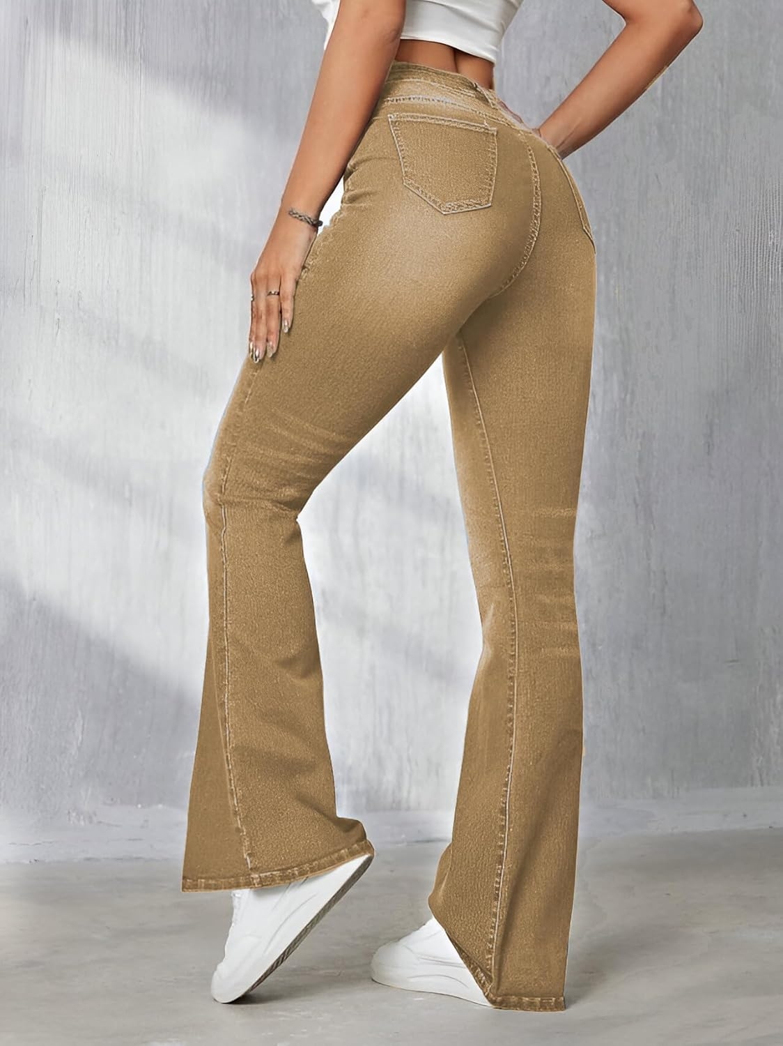 Ben Martin Women’s High Waist Jeans || Flared Bell Bottom Bootcut Pants || Wide Leg Stretch Denim – Perfect for Travel, Party & Everyday Use Sizes 26 to 40 (0) - Image 8